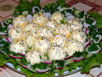 Творожные крокеты с овощным салатом
